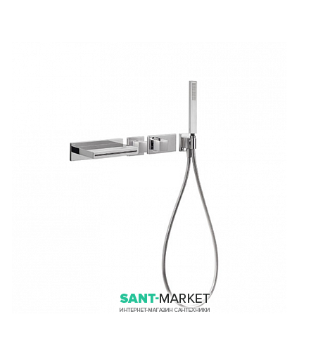Душевая система скрытого монтажа Tres Slim-Tres с термостатом для ванны и душа хром 20719201