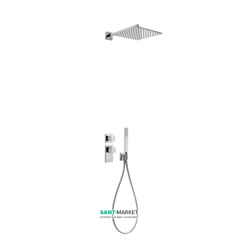 Душевой гарнитур Tres Cuadro скрытого монтажа с термостатом хром 20625201