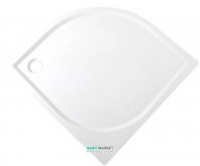 Душовий піддон Буль-Буль Altair 1000х1000 мм литий мармур білий 60105501 + панель і ніжки