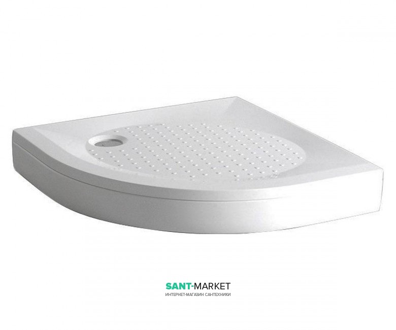 Душовий піддон Буль-Буль Altair 800х800 мм литий мармур білий 60085501 + панель і ніжки