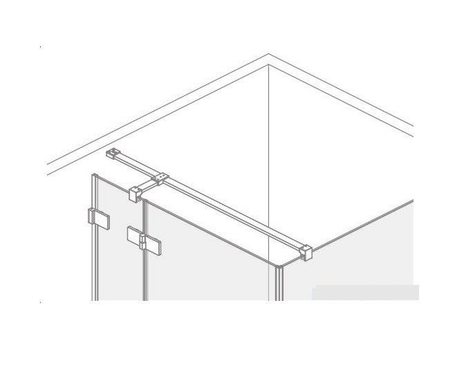 Хрестоподібний стабілізатор Radaway для скла 6 мм хром 6KWK1