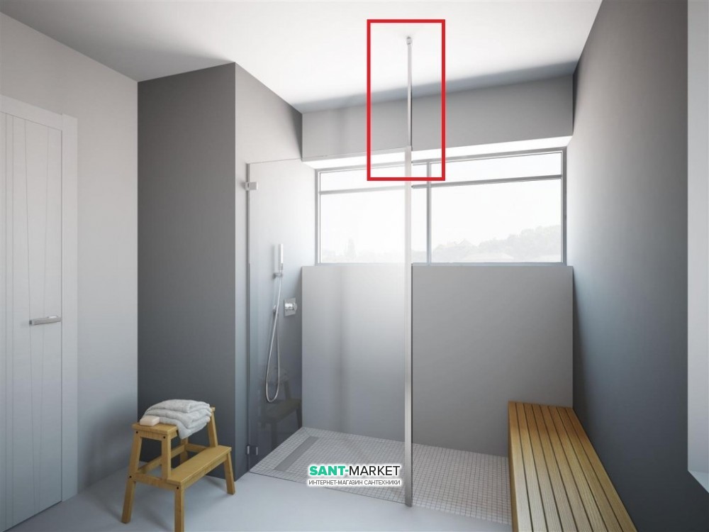 Телескопический стабилизатор Radaway для крепления к потолку стекла 8 мм WD-008-02