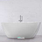 Ванна мраморная отдельностоящая Буль-Буль Albert 175х77х64 белая 10175001 + встроенный перелив