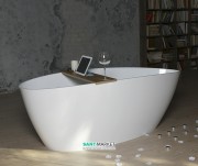 Ванна мраморная отдельностоящая Буль-Буль Dolores 170х77х58 белая 14170001