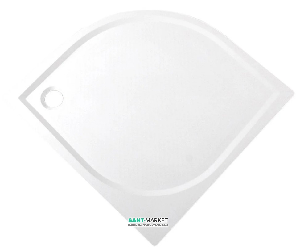 Душевой поддон Буль-Буль Altair 1000х1000 мм литой мрамор белый 60105501 + панель и ножки