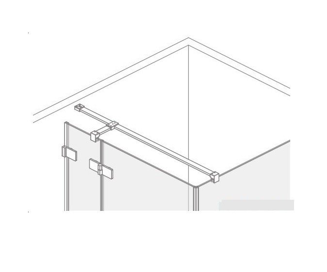 Хрестоподібний стабілізатор Radaway для скла 6 мм хром 6KWK1