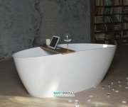 Ванна мраморная отдельностоящая Буль-Буль Dolores 170х77х58 белая 14170001