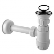 Сифон для раковины Marmorin с комплектом для перелива белый/хром ZPS