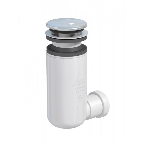 Сифон для раковины Marmorin S-Trap Klik Klak белый/хром  EASY CLEAN