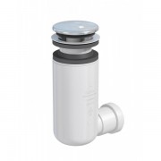 Сифон для раковины Marmorin S-Trap Klik Klak белый/хром  EASY CLEAN