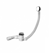 Сифон для ванны Marmorin Klik Klak Overflow с переливом белый/хром  SWK