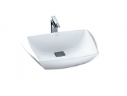 Раковина TOTO Jewelhex накладная прямоугольная керамика белый LW681B