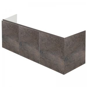 Тумба під лівосторонню раковину Hatria Grandangolo підвісна 127 см ДСП сіро-коричневий Y2ALRR