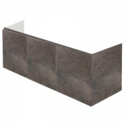 Тумба под левостороннюю раковину Hatria Grandangolo подвесная 127 см ДСП серо-коричневый Y2ALRR