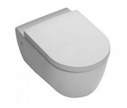 Підвісний унітаз безободковий Hatria Fusion Alchemy 35.5х54 см санфарфор білий A0Y1CC