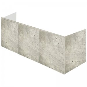 Тумба под левостороннюю раковину Hatria Grandangolo подвесная 127 см ДСП цемент 