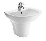 Раковина TOTO Le Blanc на пъедестал полукруглая керамика белый LT942CK