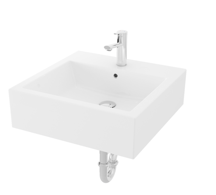 Раковина TOTO накладная квадратная керамика белый LW640J