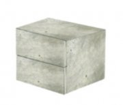 Шкафчик напольный Hatria Grandangolo 34х32 см с двумя выдвижными ящиками ДСП цемент 