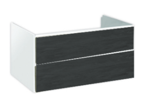 Тумба под раковину Hatria Le Fiabe подвесная 97.5 см ДСП белый/антрацит 