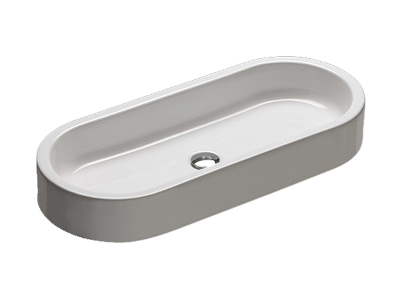 Раковина накладная Hatria Area 80х35 см санфарфор белый Y0UF01