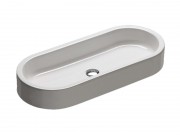 Раковина накладна Hatria Area 80х35 см санфарфор білий Y0UF01