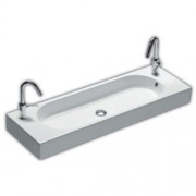 Раковина накладная/подвесная Hatria Area 110х35 см санфарфор белый YXNG01