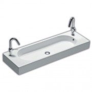 Раковина накладная/подвесная Hatria Area 110х35 см санфарфор белый YXNG01