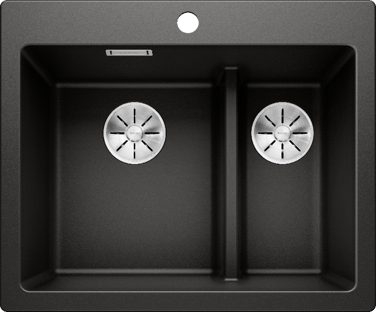 Мийка для кухні Blanco Pleon 6 Split 61,5х51 см SILGRANIT® PuraDur® чорний 525955