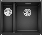 Мийка для кухні Blanco Subline 340/160-U 55.5х46 см SILGRANIT® PuraDur® чорний 525986
