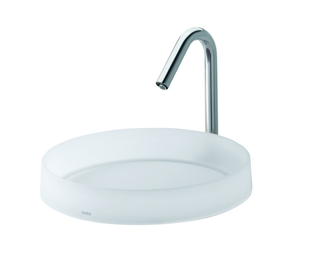 Раковина напіввбудована TOTO Luminist кругла з підсвічуванням LED білий MRZ740-BPA1