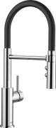 Змішувач для кухні Blanco Catris-S Flexo одноважільний з висувною лійкою чорний/хром 525791