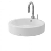 Раковина накладна TOTO кругла кераміка білий LW532J