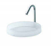 Раковина полувстраиваемая TOTO Luminist круглая с подсветкой LED белый MRZ740-BPA1