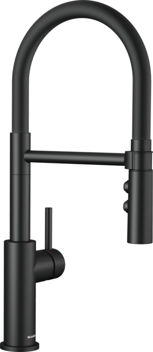 Змішувач для кухні Blanco Catris-S Flexo одноважільний з висувною лійкою чорний матовий 525793