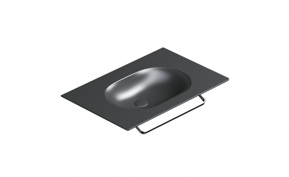 Раковина для ванної Catalano Horizon 75х50 см кераміка чорний матовий 175HZNS