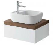 Тумба под раковину TOTO Natural Curve подвесной белый/венге FU10382U