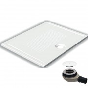 Душовий піддон Hatria LIF H3 Alchemy 100х80 см кераміка білий матовий з сифоном PCY1ZY25