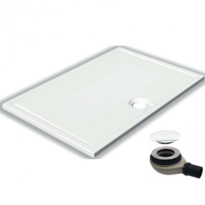 Душевой поддон Hatria LIF H3 Alchemy 120х80 см керамика белый матовый с сифоном PCY1ZX25