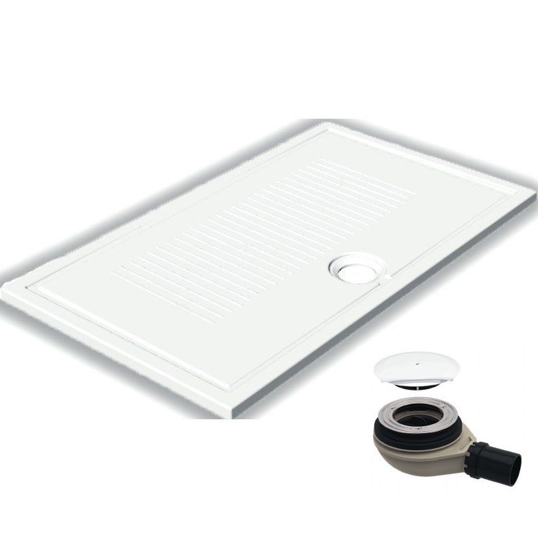 Душовий піддон Hatria LIF H3 Alchemy 120х70 см кераміка білий матовий з сифоном PCY1ZZ25