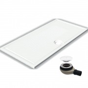 Душовий піддон Hatria LIF H3 Alchemy 140х70 см кераміка білий матовий з сифоном PCY1ZW25