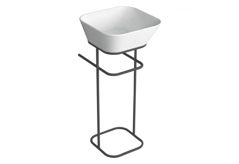 Консоль для раковины Simas Wave напольная 30х40 см металл черный матовый WASA03