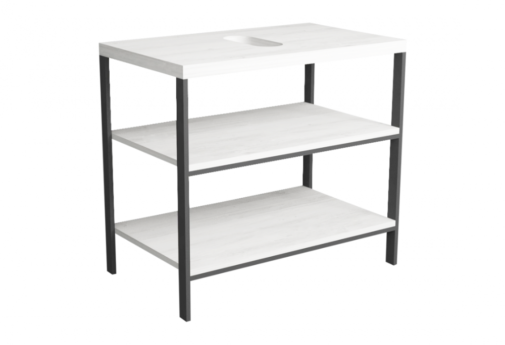 Консоль для раковини Simas Wave для підлоги 83х50 см дуб/цемент WAM 1