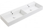 Раковина для ванной Simas Agile подвесная/накладная 141х46 см фаянс белый AG141D
