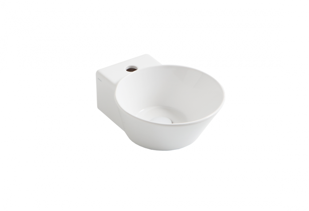 Раковина для ванної Simas Wave накладна/підвісна 33,5х43 см фаянс білий WA 05