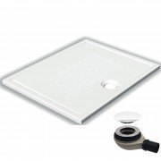 Душовий піддон Hatria LIF H3 Alchemy 100х80 см кераміка білий матовий з сифоном PCY1ZY25