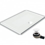 Душовий піддон Hatria LIF H3 Alchemy 120х80 см кераміка білий матовий з сифоном PCY1ZX25