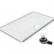 Душовий піддон Hatria LIF H3 Alchemy 140х80 см кераміка білий матовий з сифоном PCY1ZV25