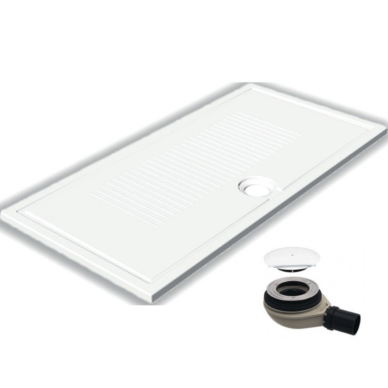 Душевой поддон Hatria LIF H3 Alchemy 140х70 см керамика белый матовый с сифоном PCY1ZW25