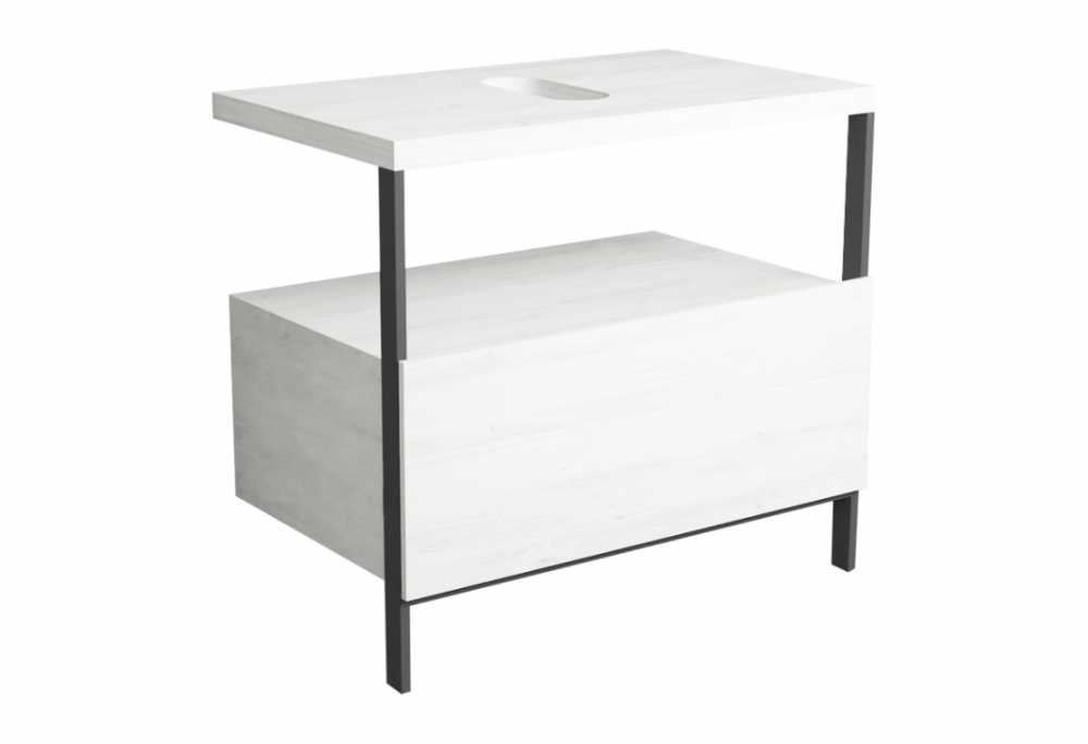 Консоль для раковини Simas Wave для підлоги 83х50 см дуб/цемент WAM 4